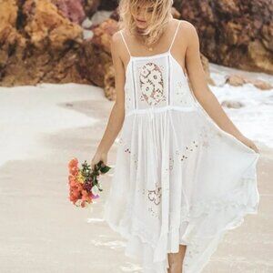 Spell and the Gypsy Collective Spell Isla Bonita White Embroidered Dress S b172